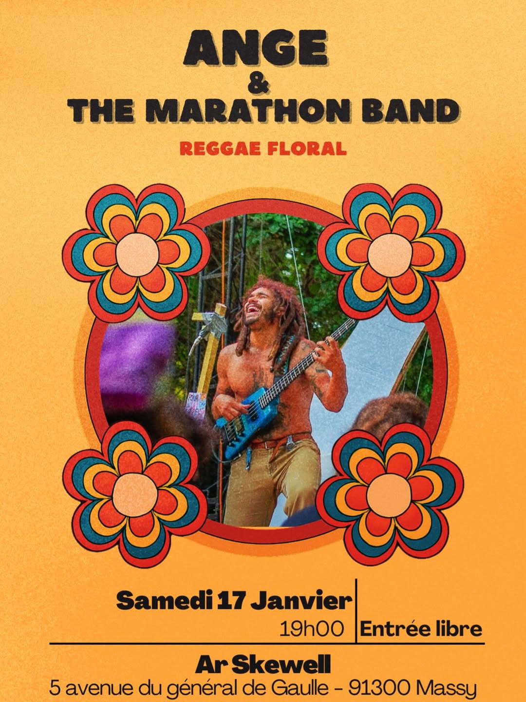Ange & The Marathon Band - Reggae Floral au Ar Skewell à Massy