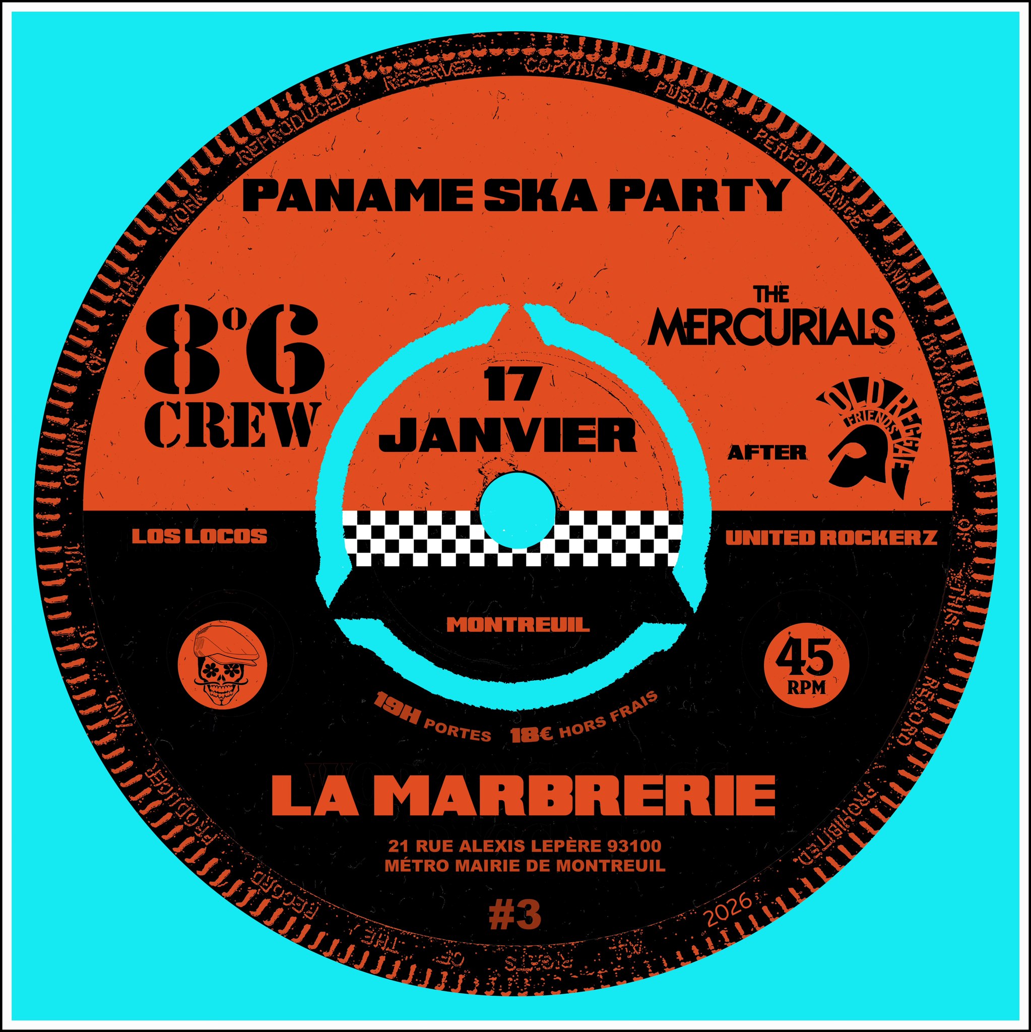 PANAME SKA PARTY #3 à La Marbrerie à Montreuil le 17 Janvier 2026